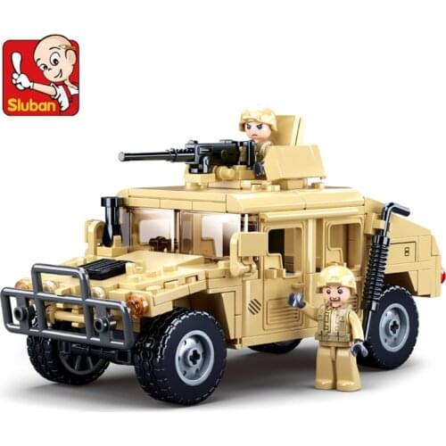 265Pcs WW2 Army Military H1 Assault Armor Vehicle Model Bricks Soldier Weapon Building Block Sets Educational Toys for Children