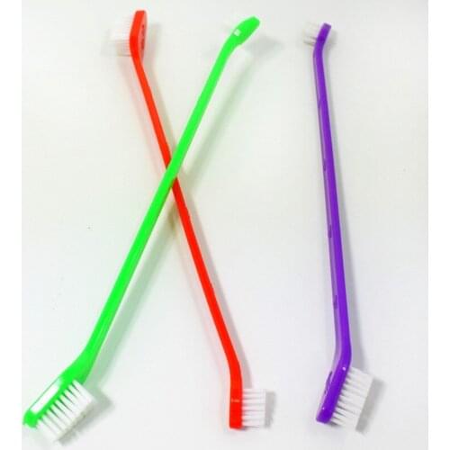 500 PCS Pet Supplies Cat Puppy Dog Dental Grooming Toothbrush Color Random send Free Shipping