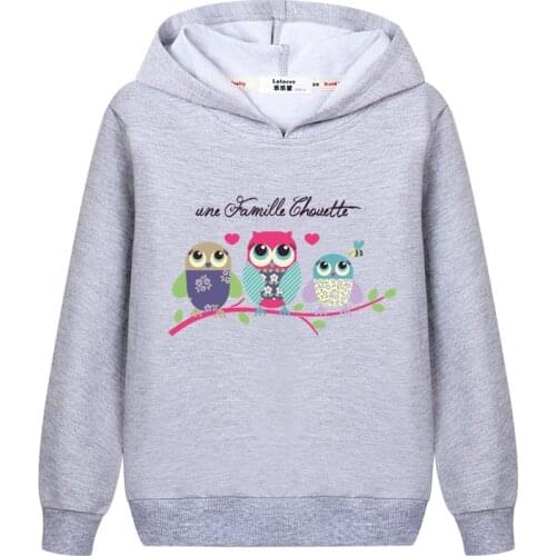 6 Colors Sweatshirt For Girls Kids Toddler Big Girls Pullover for Autumn 2018 Clothes Cute Owl Hoodies Cotton Tops 3-14years