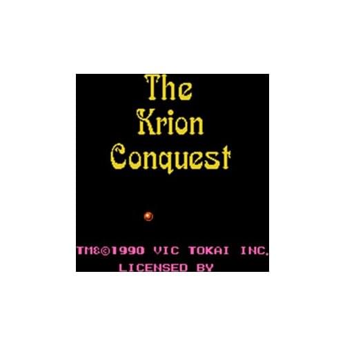 Krion Conquest Region Free 8 Bit Game Card For 72 Pin Video Game Player