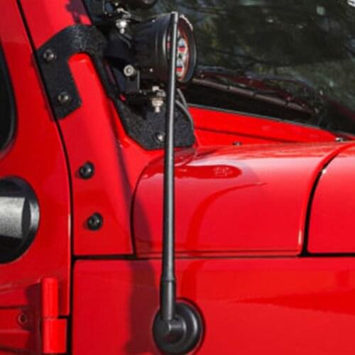 New Reflex 13" AM FM Car Radio Roof Antenna Aerials Mast Base Kit amplifier for Jeep Wrangler JK JL 2007-2018 Rugged Ridge