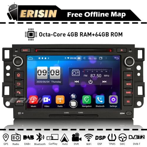 Android 10.0 Car Stereo Autoradio GPS DVD DAB RDS WiFi 4G DSP CarPlay OBD Bluetooth TPMS Camera for Chevrolet Aveo Epica Captiva