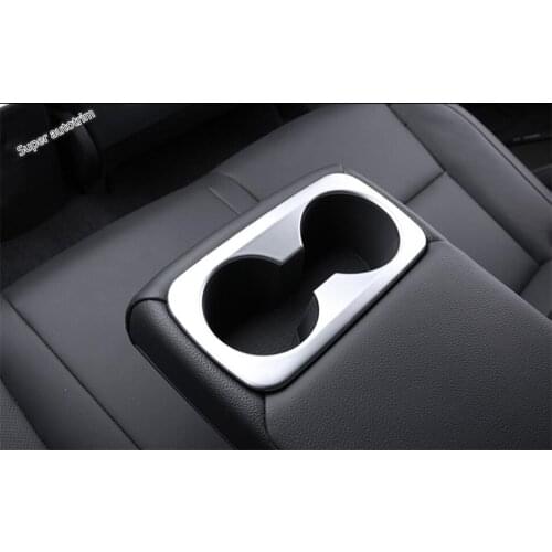 Lapetus Car Rear Seat Water Cup Holder Frame Cover Trim Fit For Hyundai Tucson 2016 - 2020 ABS Matte / Carbon Fiber Look