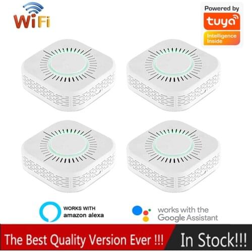 Tuya Wifi Smoke Detectors Sensor Wireless Fire Protection Alarm Safe Security Smoke Alarm System via Tuya APP Control Smart Home