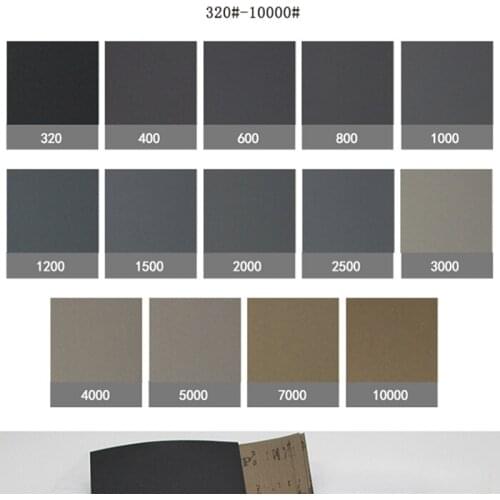 10Pcs/set Wet Dry Polishing Sanding Abrasive Sandpaper Paper Sheets Grit 220-7000 230*93mm