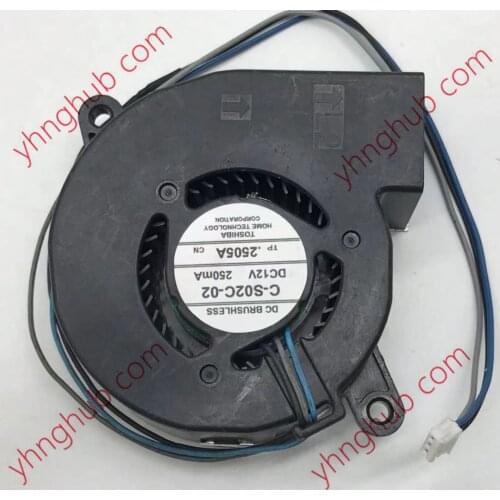 C-S02C-02 DC 12V 0.25A 60x60x23mm Server Projector Fan