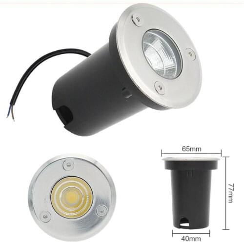 IP68 3W 5W COB Waterproof LED Underground Light Outdoor Ground Garden Path Floor Buried Yard Spot Landscape Lamps 12V AC85-265V