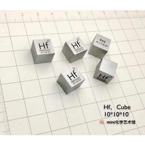 Hafnium Periodic Phenotypic Cube Edge Length 10 Mm Hf 99.9 Hafnium Cube