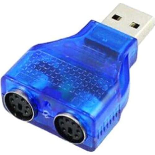 Hot Sale PS/2 6Pin 2.0 Laptop Dual PS/2 Mini Din to USB Male Converter Adapter