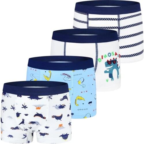 4 Pcs/lot Cotton Shorts boys underwear Kids Underwear Boxer briefs Panties basketball Pattern Soft Childrens Underpants 4-14y
