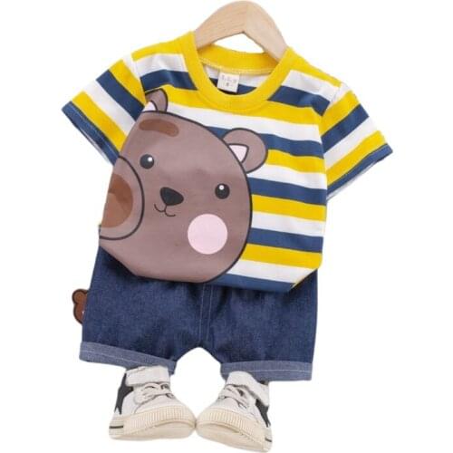 Summer Baby Girls Clothes Boys Cotton Casual T-Shirt Shorts 2Pcs/Set Toddler Fashion Costume Kids Tracksuit New Children Outfits