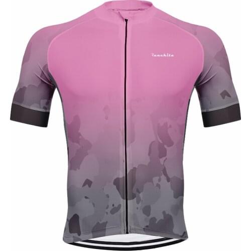 Summer Pro Team RUNCHITA Mens Cycling Jersey Short Sleeve Quick Dry MTB Mountain Bike Shirts Riding Clothing