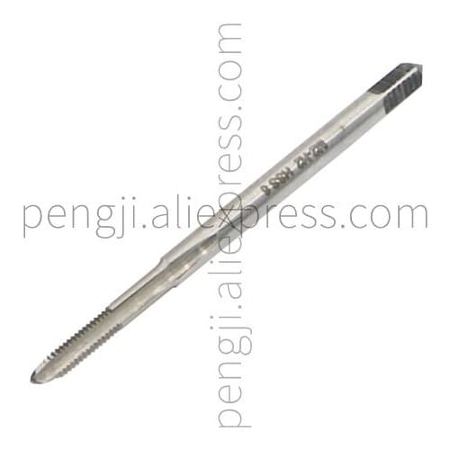Metric Machine Tap M2 x 0.4 mm Pitch Thread Pitch 3 Flutes, High Speed Steel Thread Forming Pointed Tap, HSS Screw Plug Tap