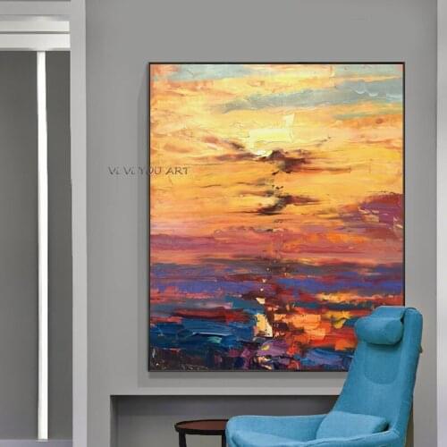 Fashion Lndividuality Frameless Hand-Painted Abstract Oil Living Room Porch Modern Minimalist American Hotel Large Decorative