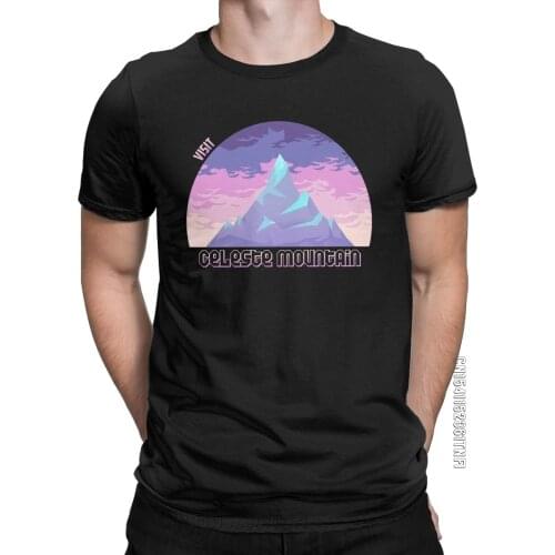 Visit Celeste Mountain Mens T Shirts Vintage Tees Classic Short Sleeve Crew Neck T-Shirts Cotton Plus Size Clothes