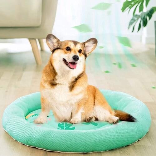 Soft Pet Mats Washable Summer Cooling Cushion For Puppies Kittens Ice Silk Mesh Waterproof Nonslip Dog Cat Beds Pet Supplies