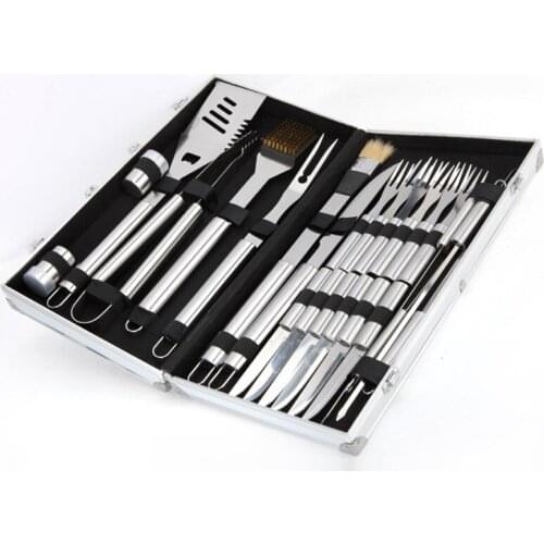 Outdoor Grill special tool set Aluminum foil box stainless steel barbecue accessories Camping/Picnic knife cutlery set