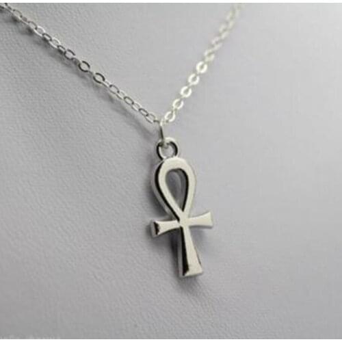 New Fast delivery Fashion Egypt Ankh Cross Charms Pendant Necklace Pagan Spiritual protection DIY Jewelry Gift 1 pcs Hot