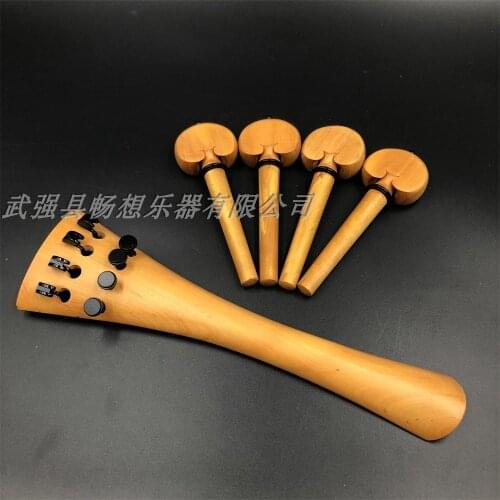 One set of boxwod cello tailpiece and 4pcs cello pegs