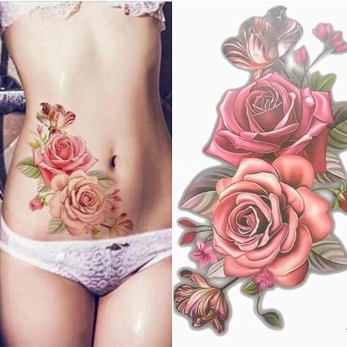 Factory Wholesale Sexy Lady Disposable Flowers Body Tattoo Waterproof Transfer Printing Temporary Tattoo Stickers Tatuajes YT
