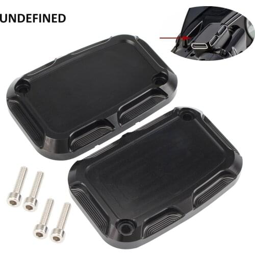 Front Rear Brake Reservoir Master Cylinder Covers CNC For Harley Touring Road King Electra Street Glide FLH V-Rod Motor Parts
