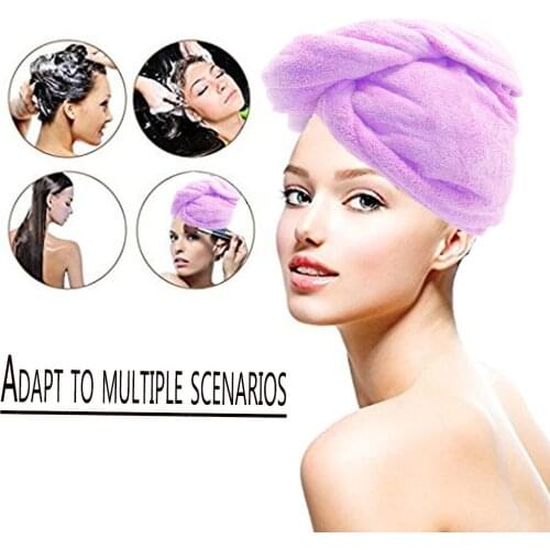 Microfiber Bath Towel Hair Dry Quick Drying Lady Fleece Bath Hair Towel For Adults Woman Man Turban Head Wrap Bathing Tools