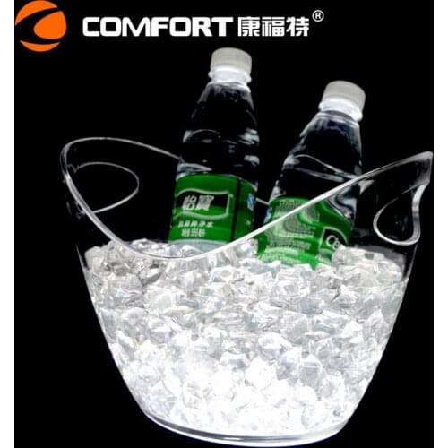 4L Transparent Luminous Ice Buckets Waterproof Plastic LED Ice Bucket Rechargeable Color Changing Bars Nightclub Beers Holder