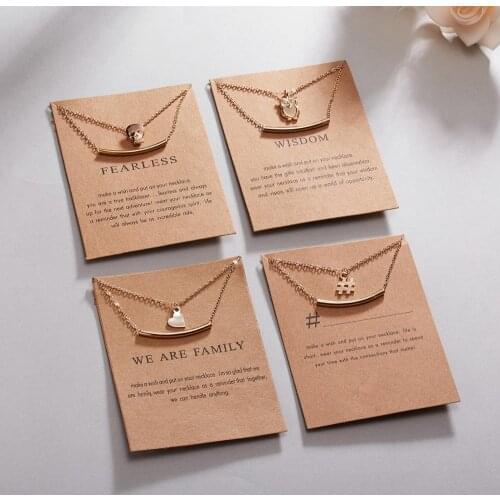 Hot Sale Double Layer Clavicle Chain Necklace Owl Dragonfly Elephant Crown Animal Pendant Necklace Women Friend Gift Jewelry