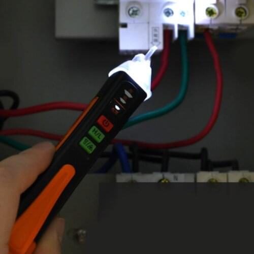 Voltage Tester Electrical Pen w/ LCD Display & Flashlight Buzzer Alarm Detect Wire Breakpoint Live Wire Tester H3CF