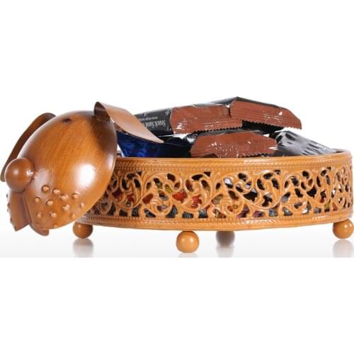 Tooarts Puppy Storage Plate Iron Sculpture Animal Figurine Creative Storage Box Holder Practical Ornament Craft Gift