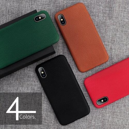 Ultra Thin phone Case For iPhone 11 Pro case Litchi Leather Soft Back Cover iPhone X XR XS Max Case iPhone 6 6s 7 8 Plus Shell
