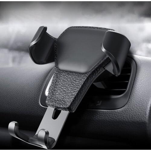 Universal leather Car Mobile Phone Holder Air Vent Mount Stand No Magnetic Cell Phone Holder For iPhone Phone In Car Bracket
