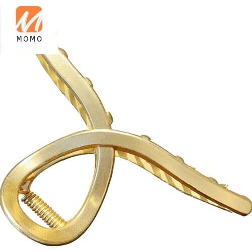 Barrettes Elegant Headdress Metal Barrettes Back Head Temperament Hair Clip Hairpin Grip