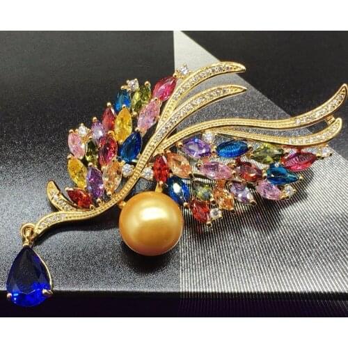 ALPHONSE Elegant Female Snowflake Brooch Pearl Zircon Brooch for Women Party Gifts Christmas Jewelry Pins