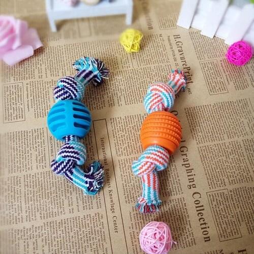 1PCS Dog Colorful Rope Toy Interactive Funny Knot Design Dog Chew Rope Puppy Teething Toy Pet Funny Favor Training Toys