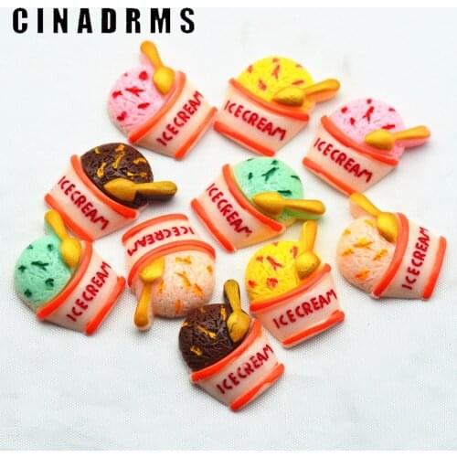 10PCS 17mmX26mm Resin Flatback Icecream Cup|Resin Icecream embellishment|scrapbooking Miniatures