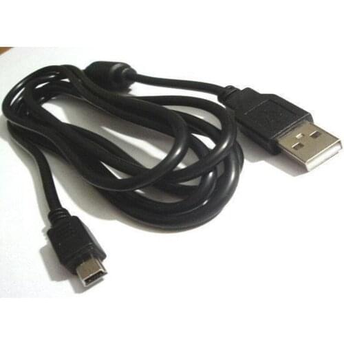 100pcs/lot Fast shipping 1.8m Mini USB cable 5pin charge cable magnetic ring For PS3 Gamepad
