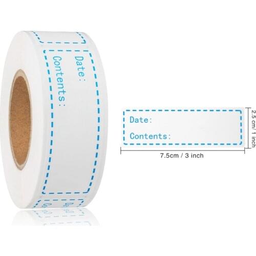 125 Labels/roll Food Storage Label Removable Frozen Stickers Labels Scrapbooking Stickers for Package Stationery Sticker 1x3in