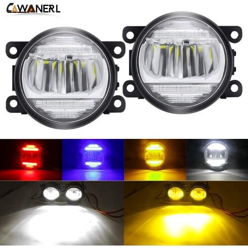 2in1 Car LED Fog Light DRL Daytime Running Light 12V For Ford Fiesta Focus Fusion Transit C-Max Edge EcoSport Ranger Tourneo Ka