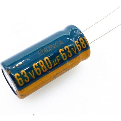 2pcs/lot High Frequency Low Impedance 63v 680UF Aluminum Electrolytic Capacitor Size 13*20 680UF 20
