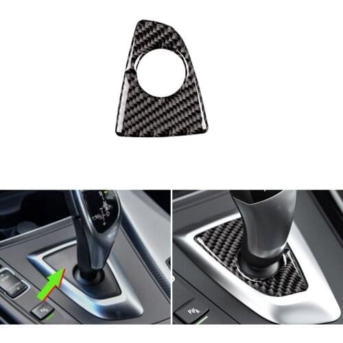 Real Carbon Fiber Car Center Gear Shift Panel Base Cover Trim For BMW 3 4 Series F30 F32 2013 2014 2015 2016 2017 2018