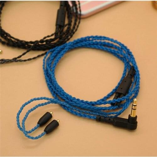 BAAQII MMCX Earphone Cable DIY Replacement Fit For SE215/SE315/SE425/SE535/SE846/UM PRO10/TK200 Blue AA3952