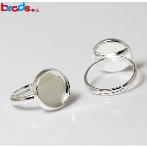 Beadsnice Brass Finger Ring Settings fit 10X14mm sold by PC lead-safe nickel-free for DIY Jewelry Findings ID34273