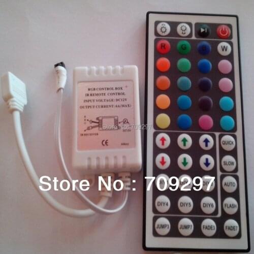 FREE DHL/FEDEX 100 sets/lot DC12V 6A 44Keys IR Remote Controller for SMD 3528/5050 RGB LED strip lights T-762