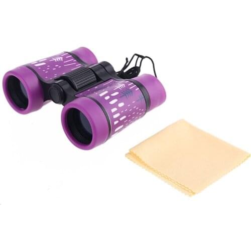 4x30 Binoculars Plastic Children Colorful Lightweight Telescope for Kids Compact X4YD