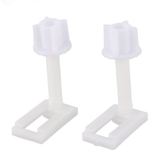 BMBY-2pcs DIY Plastic Toilet Seat Screws Fixings Fit Toilet Seats Hinges Repair Tools Type&Size:5# 4.4X2.4Cm
