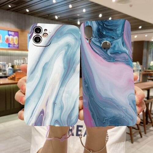 Phone Case For Samsung Galaxy M30S M02 M11 M51 M31 M21S M21 M31S Gradient Painted Marble Pattern Soft Silicone Back Cover Case