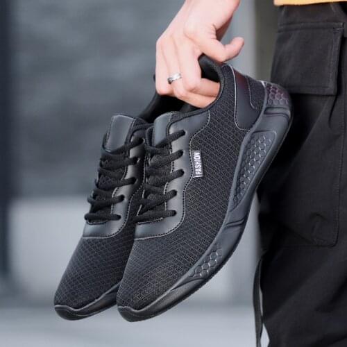 Hot Selling Mesh Men Sneakers Shoes Black Lightweight Trainers Men Espadrilles Outdoor Fashion Plus Size 48 Mens Casual Sneakers