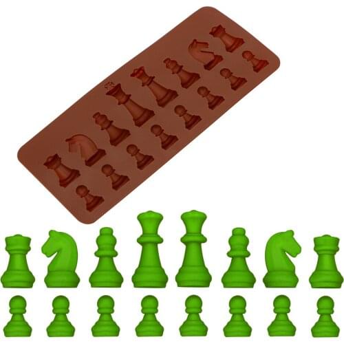 Kitchen Accessories Decoration Tools Chocolate Mold Chess Shaped Silicone DIY Baking Mould Ice Sugar Cake Mould