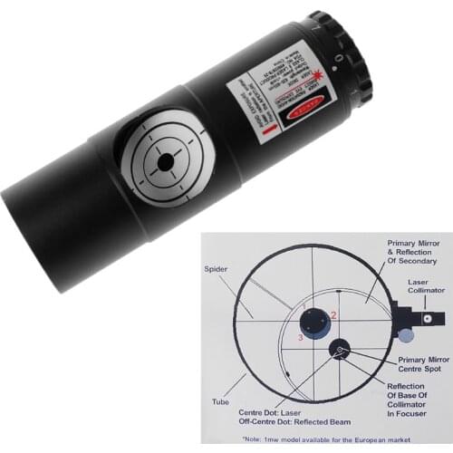 1.25" Laser Collimator 2" Sleeve Adapter 7 Bright Level For Newtonian Reflector Telescope
